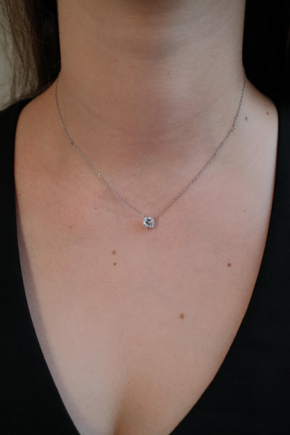 Floating diamond necklace