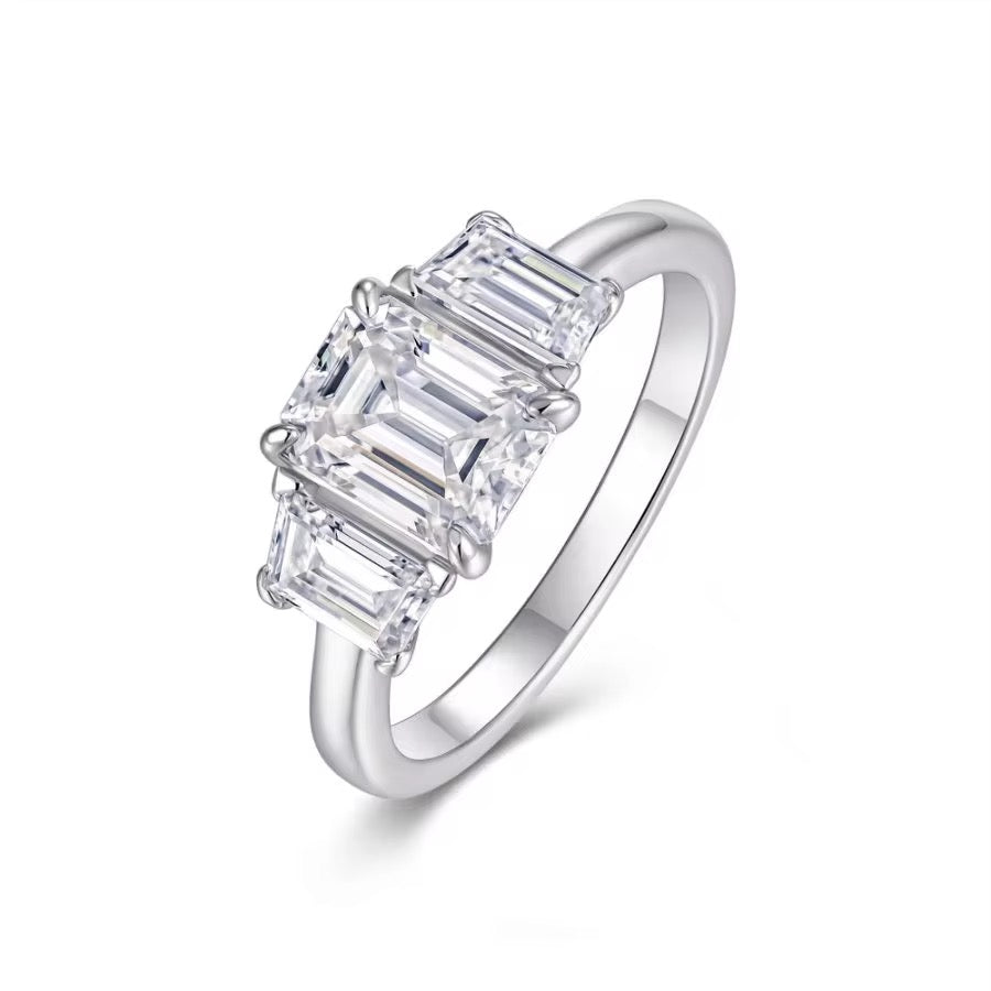 Emerald and Trapeze Ring