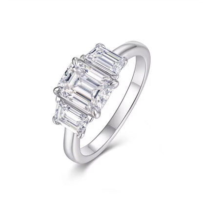 Emerald and Trapeze Ring