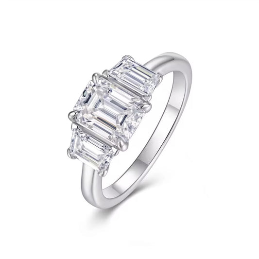 Emerald and Trapeze Ring