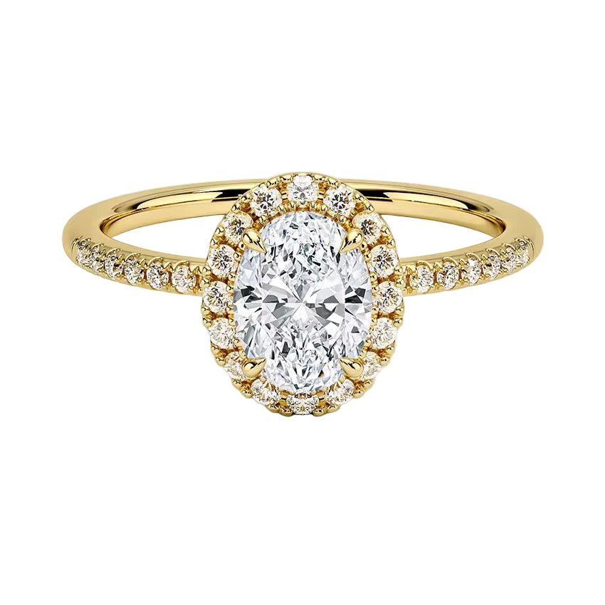 Oval framed ring