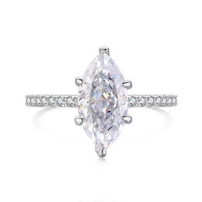 Marquise solitaire diamond ring