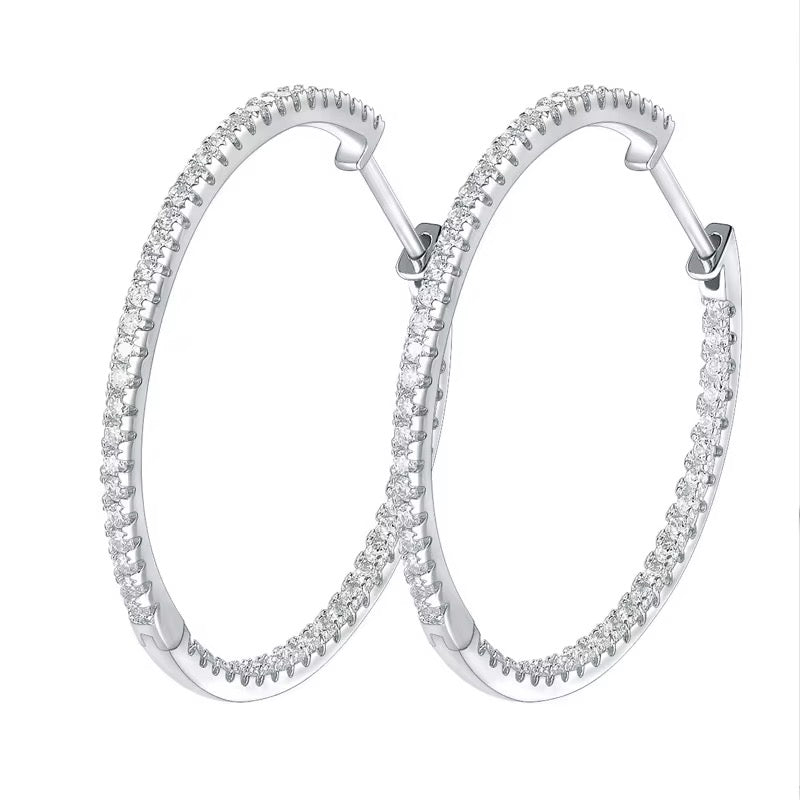 Diamond Hoop Earrings