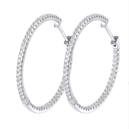 Diamond Hoop Earrings