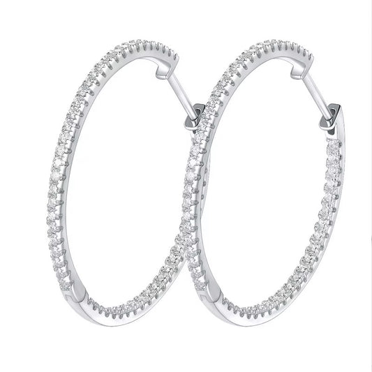 Diamond Hoop Earrings