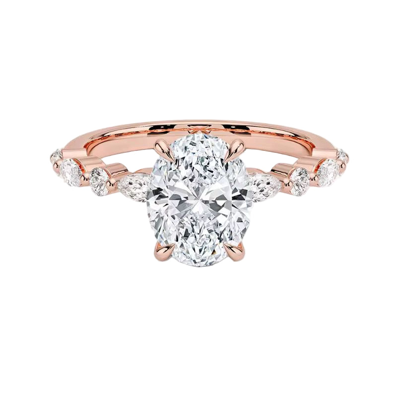Oval and Marquise Diamond Ring
