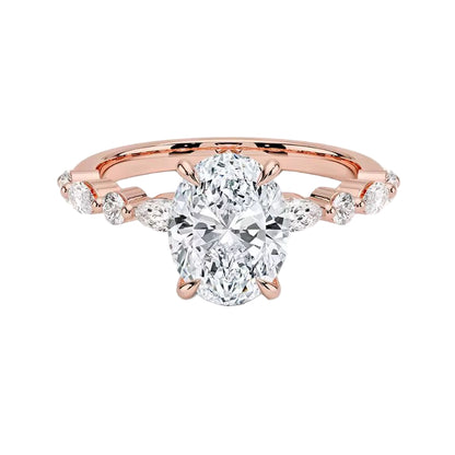 Oval and Marquise Diamond Ring