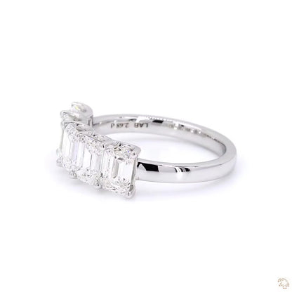 Emerald row ring