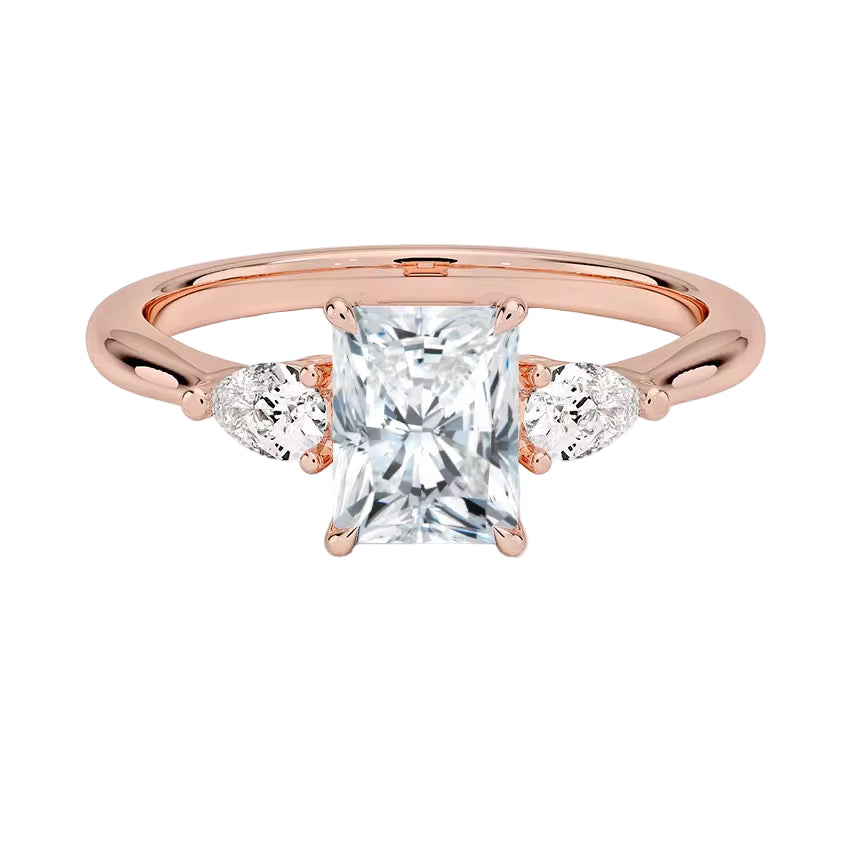 Radiant and Teardrop Ring