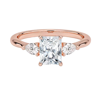 Radiant and Teardrop Ring