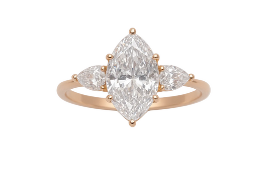 Marquise and Teardrop Diamond Ring