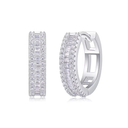 Emerald Hoop Earrings