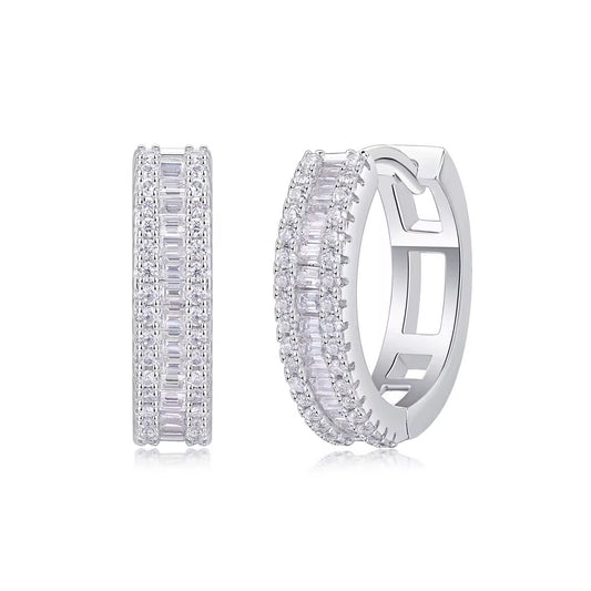 Emerald Hoop Earrings