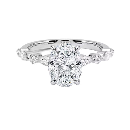 Oval and Marquise Diamond Ring