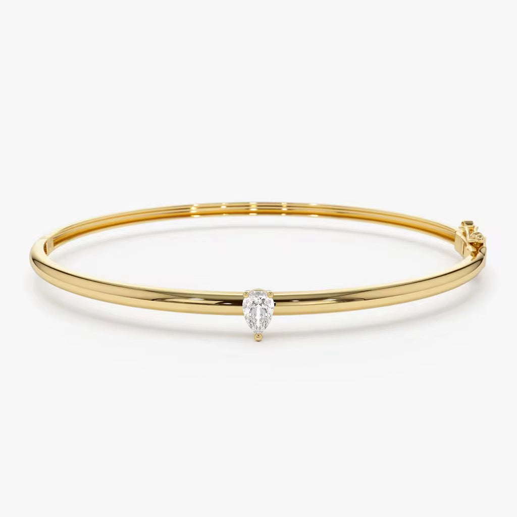 Teardrop Diamond Bangle