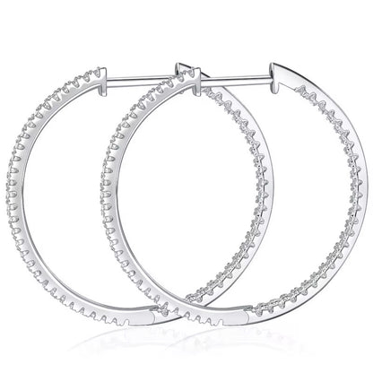 Diamond Hoop Earrings