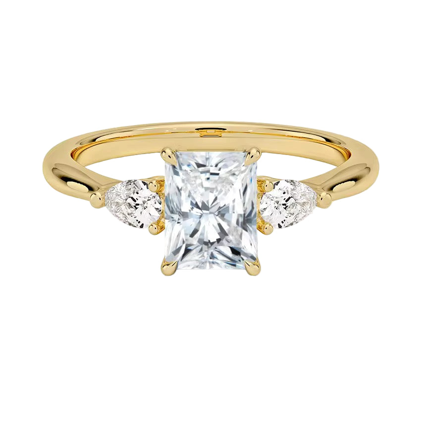 Radiant and Teardrop Ring