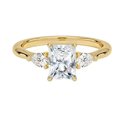 Radiant and Teardrop Ring
