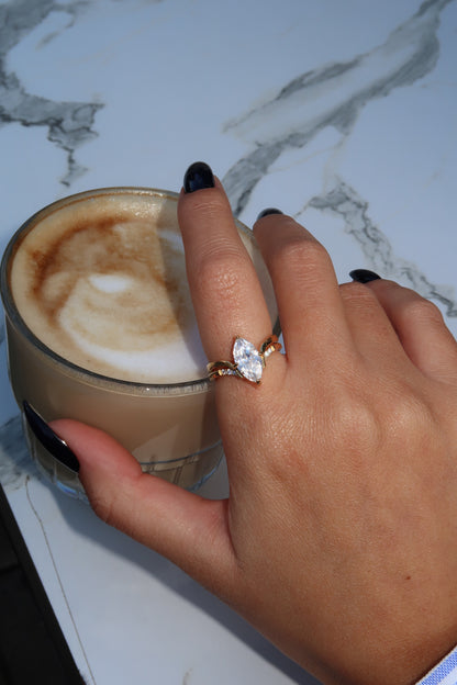 Marquise point ring