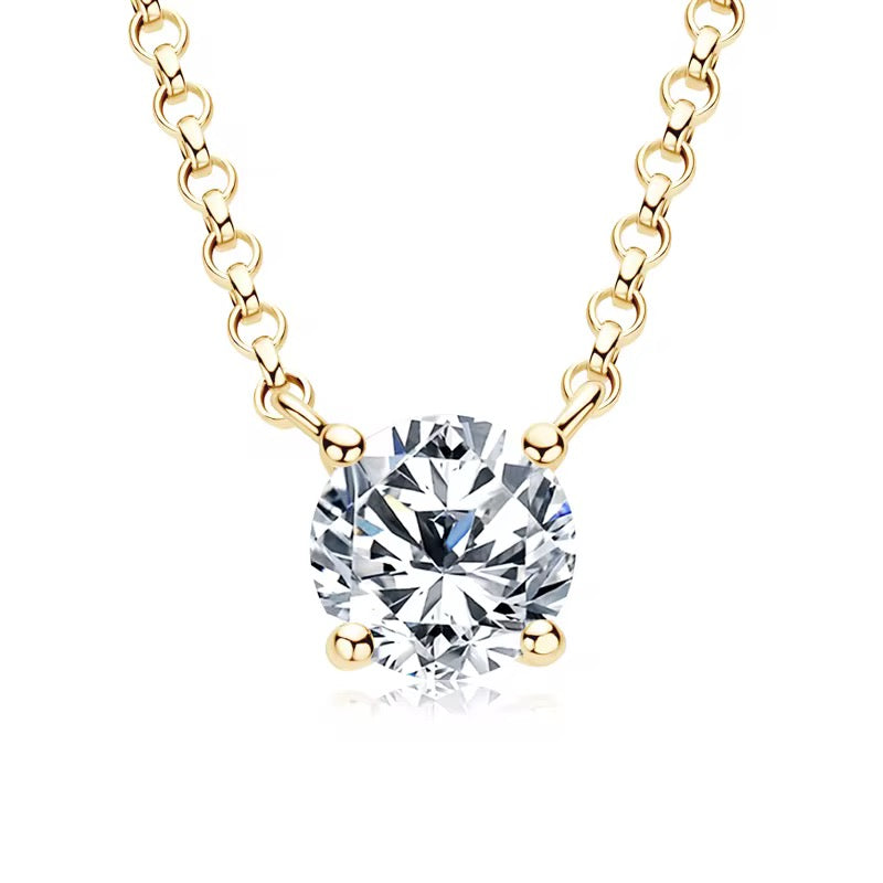 Floating diamond necklace