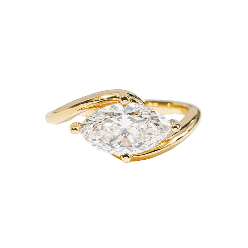 Marquise cut diamond ring