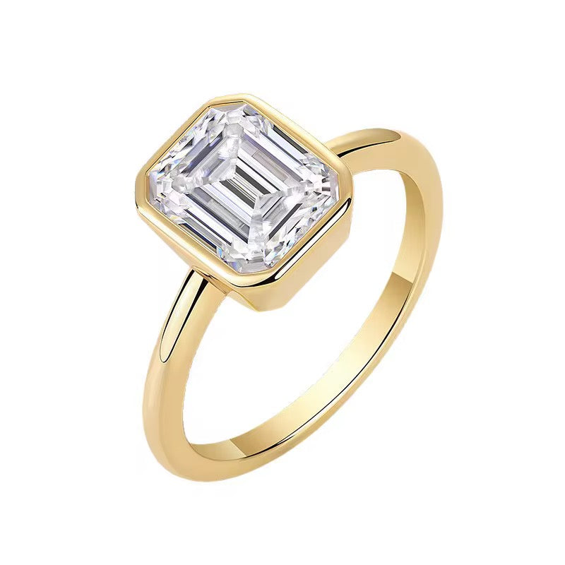 Emerald bezel ring