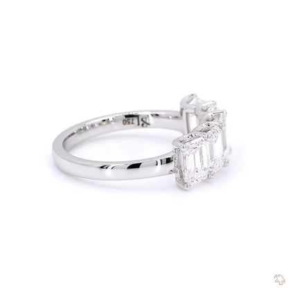 Emerald row ring
