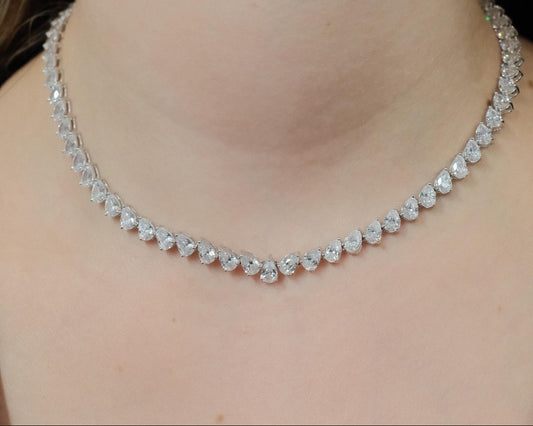 Teardrop Diamond Necklace