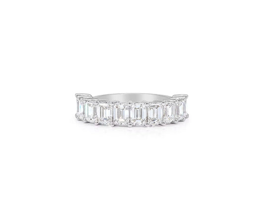 Emerald row ring