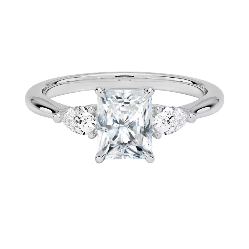 Radiant and Teardrop Ring