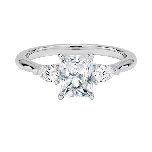 Radiant and Teardrop Ring