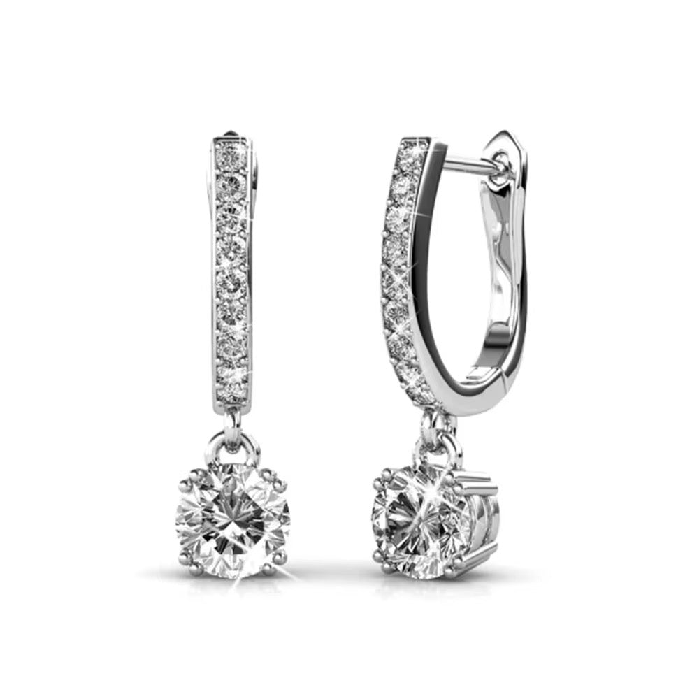 Diamond drop earrings