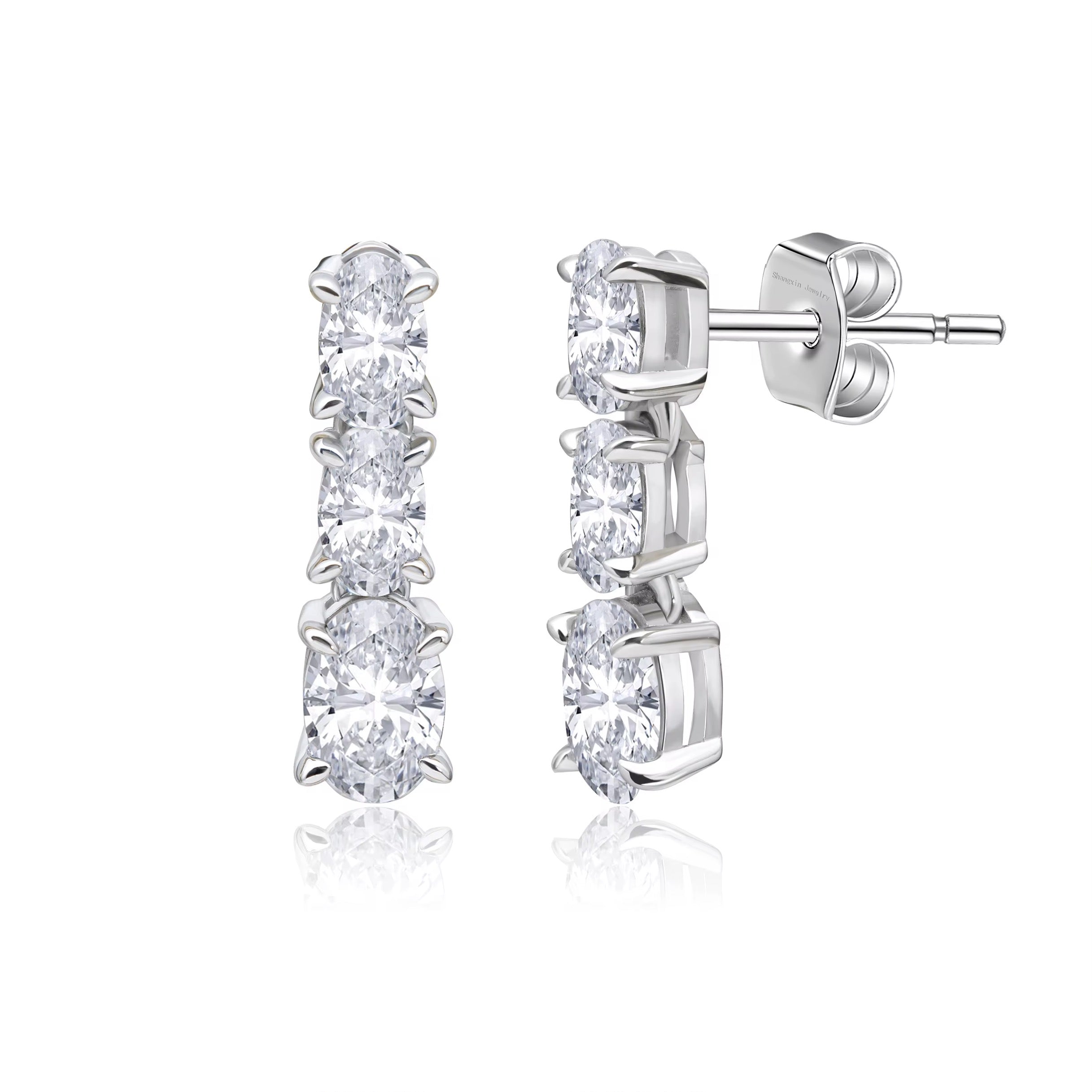 Oval Diamond Luxury Earrings