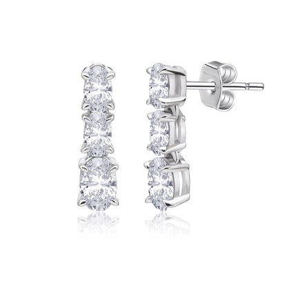 Oval Diamond Luxury Earrings