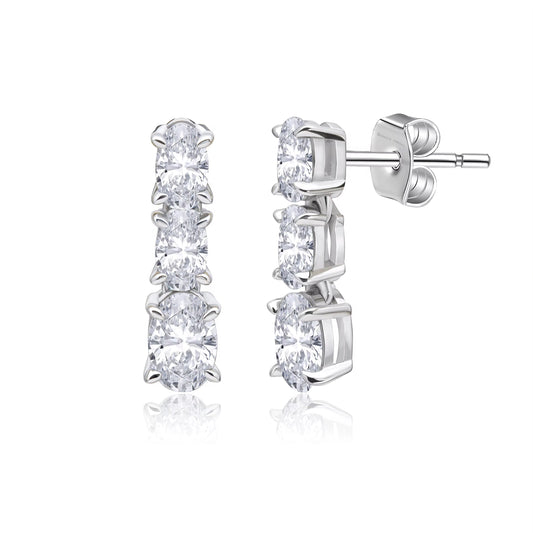 Oval Diamond Luxury Earrings