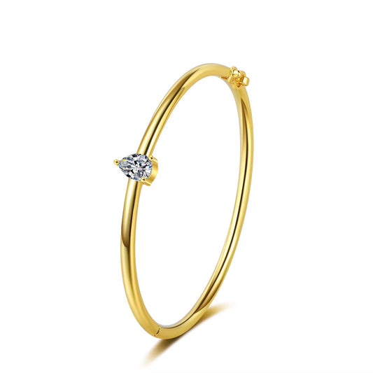 Teardrop Diamond Bangle