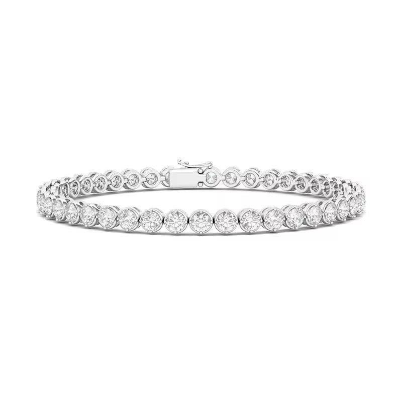 Bezel-set tennis bracelet