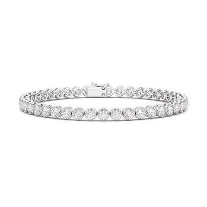 Bezel-set tennis bracelet