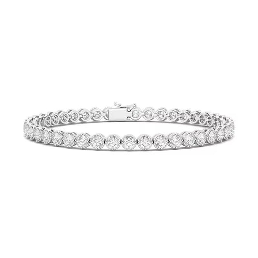 Bezel-set tennis bracelet