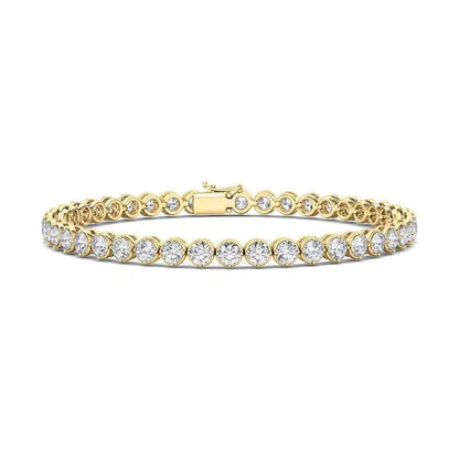 Bezel-set tennis bracelet