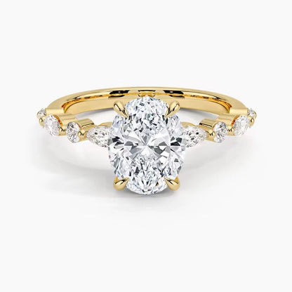 Oval and Marquise Diamond Ring
